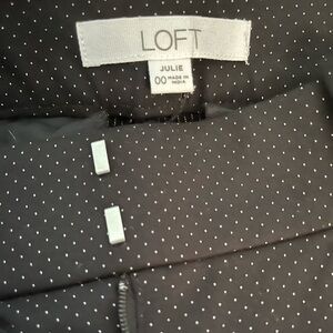LOFT Black Polka Dot Julie pant